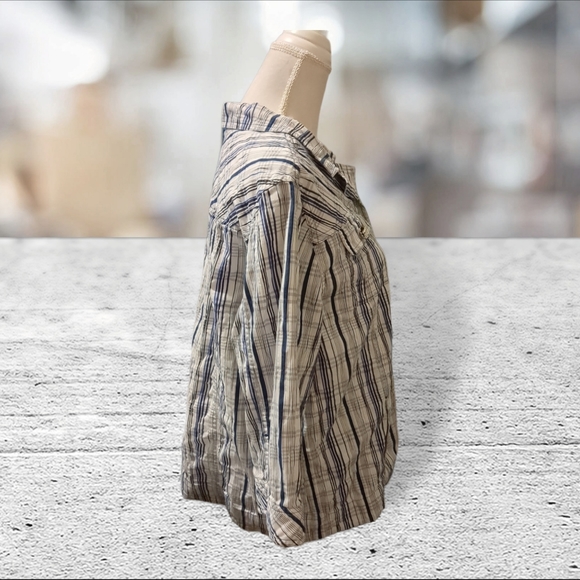 Tanjay shacket blue and white stripes size 16 - Picture 6 of 11